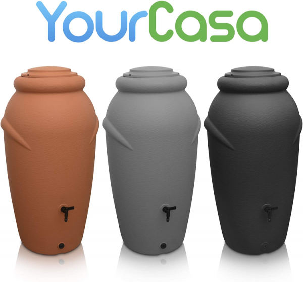 Poubelle 70 Litres Avec Couvercle Verrouillable - Résistante UV Et Gel, Poignées De Transport - Pour Jardin, Compost, Eau